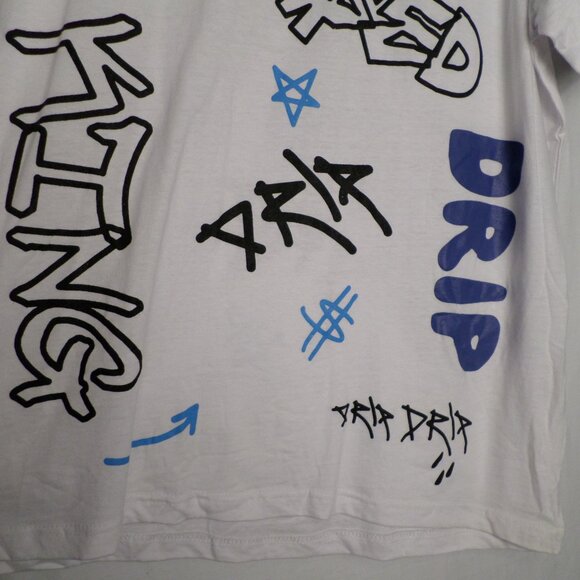 FWRD Denim White Graffiti Fashion Tee Mens Sz XL NWT - Picture 5 of 14